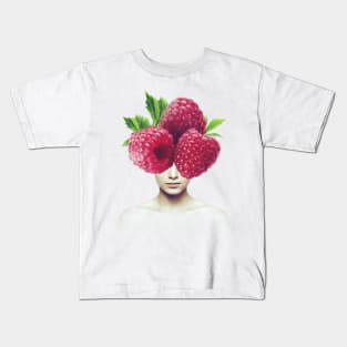 Raspberry head portrait Kids T-Shirt